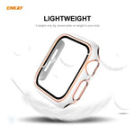 ENKAY Hat-Prince Full Coverage Electroplated PC Case + Tempered Glass Protector for Apple Watch Series 6 / 5 / 4 / SE 40mm, For Apple Watch Series 6 / 5 / 4 / SE 40mm