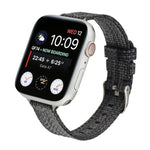 Woven Canvas Nylon Wrist Strap Watch Band, For Series 7 41mm / 6 & SE & 5 & 4 40mm / 3 & 2 & 1 38mm, For Series 7 45mm / 6 & SE & 5 & 4 44mm / 3 & 2 & 1 42mm