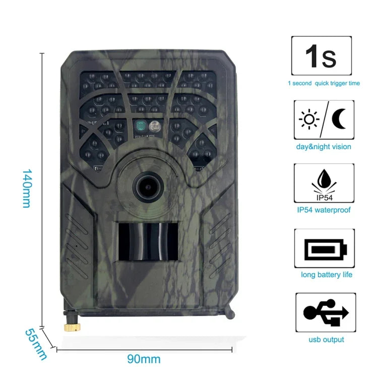 PR300C Hunting Tracking Camera 5MP Trail Camera Photo for Family Outdoors Camping Accessories, PR300C