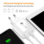 40W Dual Port PD / Type-C Fast Charger for iPhone / iPad Series, EU Plug, EU Plug