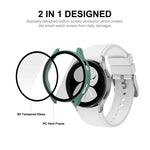ENKAY Hat-Prince Full Coverage PC Frame + Tempered Glass Protector Composite Case for Samsung Galaxy Watch4 40mm