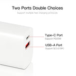 CS-20W Mini Portable PD3.0 + QC3.0 Dual Ports Fast Charger, Charger