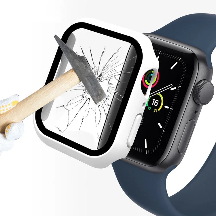 ENKAY Hat-Prince 2 in 1 PC Frame + 9H Tempered Glass Protector Full Coverage Case for Apple Watch Series 7 41mm