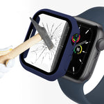 ENKAY Hat-Prince 2 in 1 PC Frame + 9H Tempered Glass Protector Full Coverage Case for Apple Watch Series 7 45mm