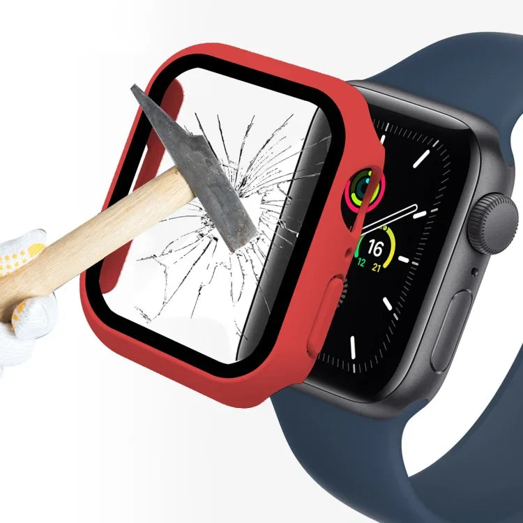 ENKAY Hat-Prince 2 in 1 PC Frame + 9H Tempered Glass Protector Full Coverage Case for Apple Watch Series 7 45mm