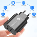 002 40W Dual Port PD USB-C / Type-C Fast Charger for iPhone / iPad Series, UK Plug, UK Plug
