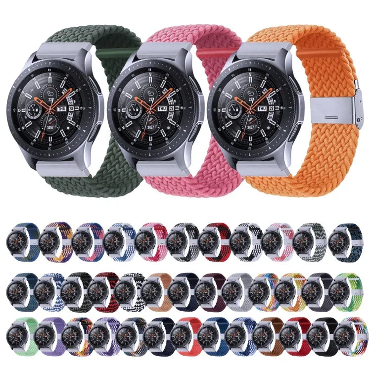 Nylon Braided Metal Buckle Strap for Galaxy Watch 4 20mm, 20mm