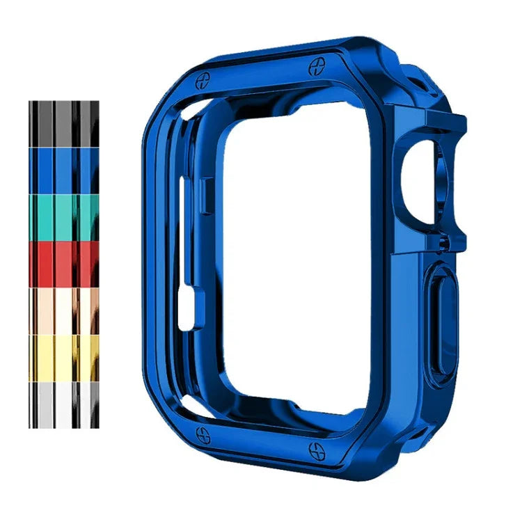 Anti-fall Electroplating TPU Watch Protective Case for Apple 1/2/3/4/5/6/7/SE, 38mm/40mm/41mm, 42mm/44mm/45mm