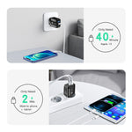 PD25W USB-C / Type-C + QC3.0 USB Dual Ports Fast Charger with USB-C to 8 Pin Data Cable, EU Plug, EU Plug + USB-C to 8 Pin Cable