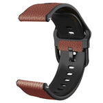 TPU +Lychee Pattern Leather Watch Strap, For Huawei Watch GT Runner / Watch GT 3 46mm, For Huawei Watch GT 3 42mm / Watch GT 2 42mm