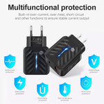 PD03 20W PD3.0 + QC3.0 USB Charger with Type-C to Type-C Data Cable, EU Plug, EU Plug + Type-C to Type-C Cable