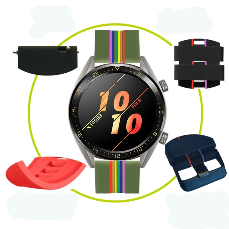 Rainbow Silicone Watchband, For Honor Watch Dream