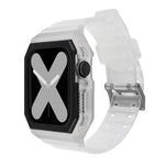 Silicone Strap with Case For Apple Watch Series, 7 41mm / 6&SE&5&4 40mm / 3&2&1 38mm, 7 45mm / 6&SE&5&4 44mm / 3&2&1 42mm