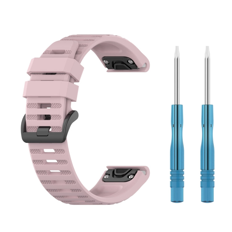 26mm Solid Color Silicone Quick Release Strap, For Garmin Fenix 7X