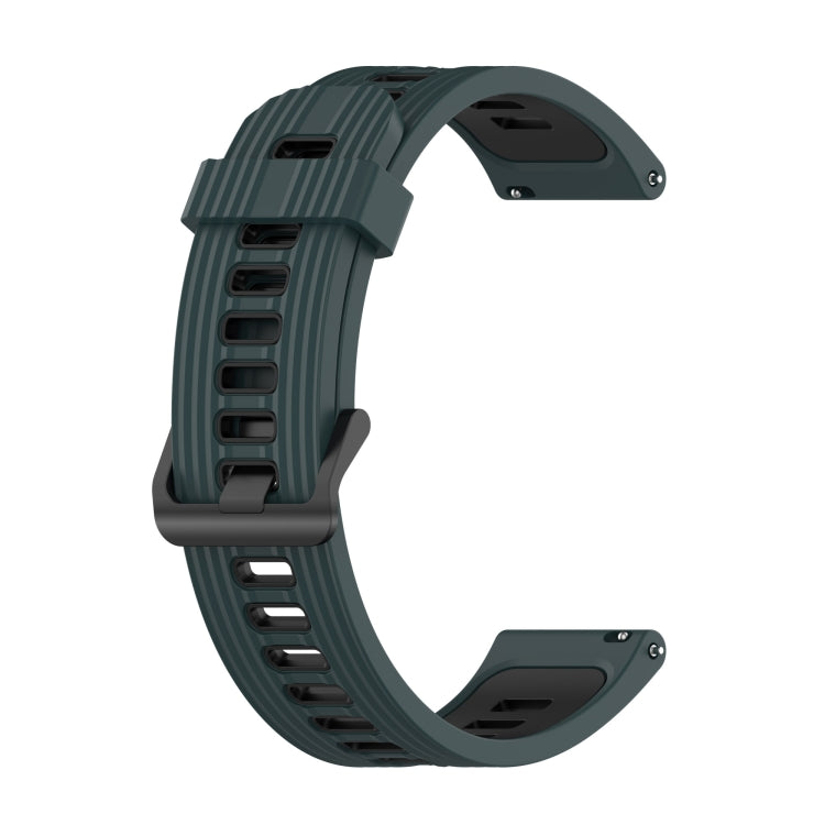 20mm Striped Mixed-Color Silicone Strap, For Garmin Venu 2 Plus, For Garmin Move Sport, For Garmin Move 3