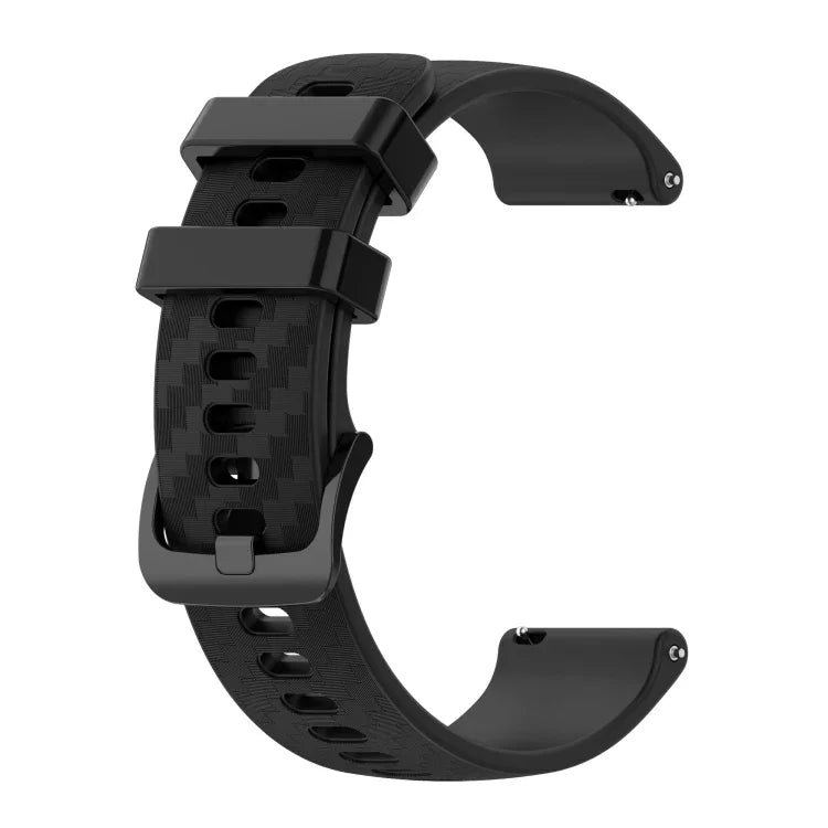 20mm Carbon Fiber Striped Silicone Strap, For Samsung Galaxy Watch Active 40mm, For Samsung Galaxy Watch 42mm, For Samsung Gear Sport, For Samsung Gear S2 Classic