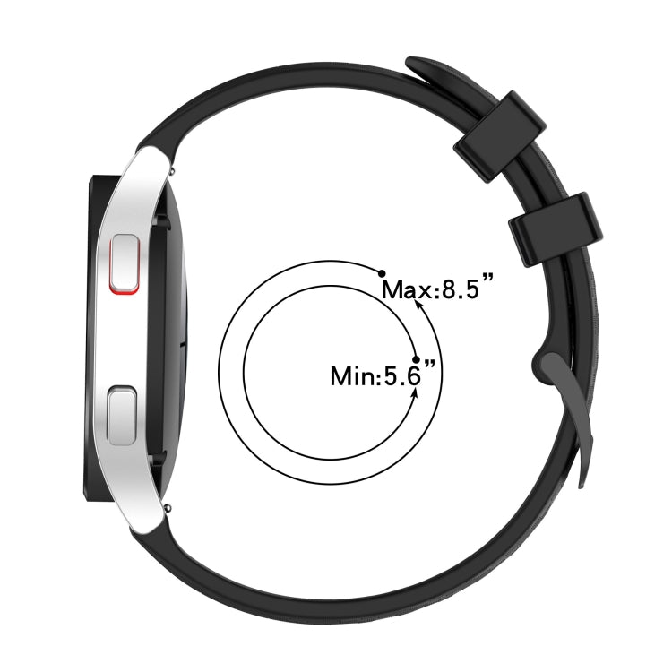 20mm Carbon Fiber Striped Silicone Strap, For Honor Magic Watch2 42mm