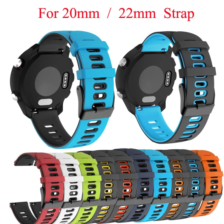 20mm Mixed-Color Silicone Strap, For Samsung Galaxy Watch Active 2 44mm, For Samsung Galaxy watch Active 40mm