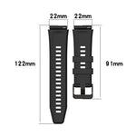 22mm Vertical Silicone Watch band, For Huawei GT3 46mm, For  Huawei GT Runner, For Huawei Watch 3, For Honor Watch GS3