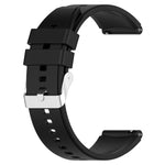 Protruding Head Silver Buckle Silicone Watch Band, For Huawei Watch GT 3 Pro 46mm 22mm, For Huawei Watch GT 3 Pro 43mm 20mm