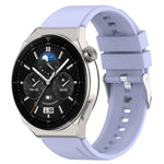 Protruding Head Silver Buckle Silicone Watch Band, For Huawei Watch GT 3 Pro 46mm 22mm, For Huawei Watch GT 3 Pro 43mm 20mm