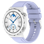 Protruding Head Silver Buckle Silicone Watch Band, For Huawei Watch GT 3 Pro 46mm 22mm, For Huawei Watch GT 3 Pro 43mm 20mm