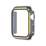 Electroplating Two-color PC+Tempered Film Watch Case, For Apple Watch Series 3/2/1 42mm, For Apple Watch Series 9 / 8 / 7 41mm