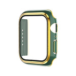 Electroplating Two-color PC+Tempered Film Watch Case, For Apple Watch Series 3/2/1 42mm, For Apple Watch Series 9 / 8 / 7 41mm