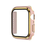 Electroplating Two-color PC+Tempered Film Watch Case, For Apple Watch Series 3/2/1 42mm, For Apple Watch Series 9 / 8 / 7 41mm
