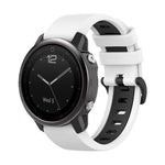 22mm Silicone Sports Two-Color Watch Band, For Garmin Fenix 5S, For Garmin Fenix 5S Plus