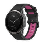 22mm Silicone Sports Two-Color Watch Band, For Garmin Fenix 5S, For Garmin Fenix 5S Plus