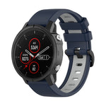 22mm Silicone Sports Two-Color Watch Band, For Garmin Fenix 5S, For Garmin Fenix 5S Plus