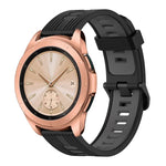 20mm Vertical Pattern Two-Color Silicone Watch Band, For Samsung Galaxy watch 42mm, For Samsung Gear Sport, For Samsung Gear S2 Classic