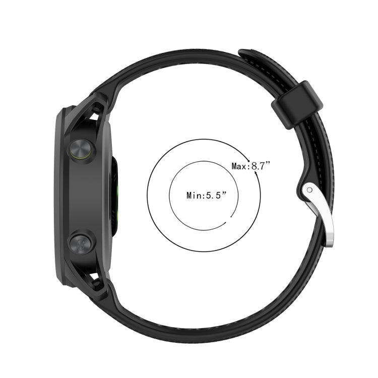 22mm Twill Solid Color Silicone Watch Band, For Garmin Forerunner 745