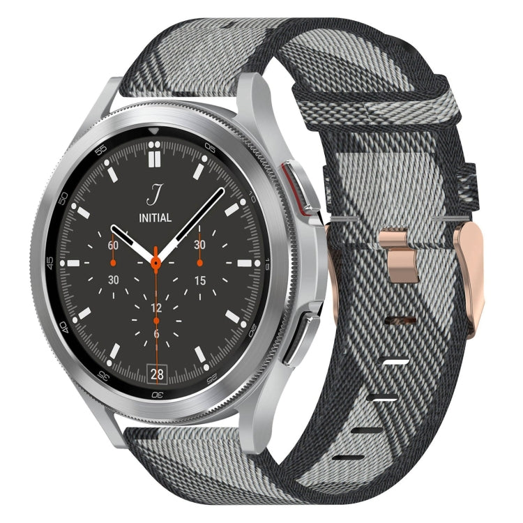 20mm Nylon Woven Watch Band, For Samsung Galaxy Watch 4 40mm, For Samsung Galaxy Watch 4 44mm, For Samsung  Galaxy Watch 4 Classic 42mm, For Samsung  Galaxy Watch 4 Classic 46mm, For Samsung Galaxy Watch 3 41mm, For Samsung Galaxy Watch Active 2 40mm