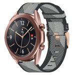 20mm Nylon Woven Watch Band, For Samsung Galaxy Watch 4 40mm, For Samsung Galaxy Watch 4 44mm, For Samsung  Galaxy Watch 4 Classic 42mm, For Samsung  Galaxy Watch 4 Classic 46mm, For Samsung Galaxy Watch 3 41mm, For Samsung Galaxy Watch Active 2 40mm