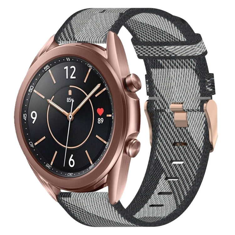 20mm Nylon Woven Watch Band, For Samsung Galaxy Watch 4 40mm, For Samsung Galaxy Watch 4 44mm, For Samsung  Galaxy Watch 4 Classic 42mm, For Samsung  Galaxy Watch 4 Classic 46mm, For Samsung Galaxy Watch 3 41mm, For Samsung Galaxy Watch Active 2 40mm