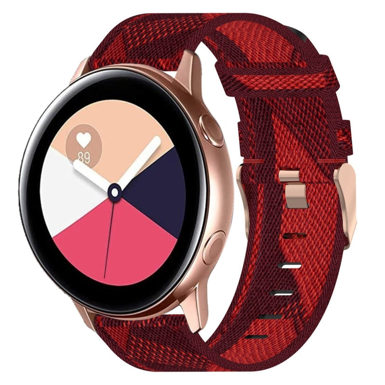 20mm Nylon Woven Watch Band, For Samsung Galaxy Watch Active 2 44mm, For Samsung Galaxy Watch Active 40mm, For Samsung Galaxy Watch 42mm, For Samsung Gear Sport, For Samsung Gear S2 Classic