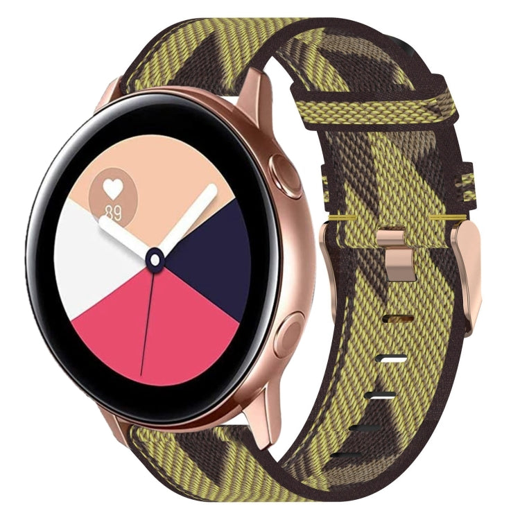 20mm Nylon Woven Watch Band, For Samsung Galaxy Watch Active 2 44mm, For Samsung Galaxy Watch Active 40mm, For Samsung Galaxy Watch 42mm, For Samsung Gear Sport, For Samsung Gear S2 Classic