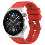 Protruding Head Silicone Strap Silver Buckle, For Huawei Watch GT2 42mm / Watch 2 20mm, For Honor Magic Watch 2 42mm 20mm
