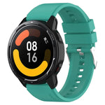 Protruding Head Silicone Strap Silver Buckle, For Samsung Galaxy Watch 46mm 22mm