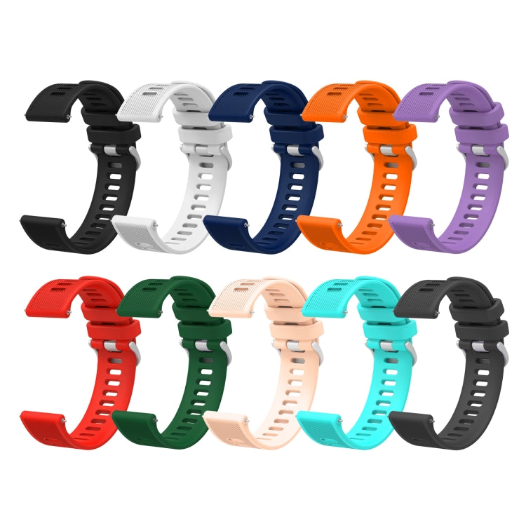20mm Silicone Twill Watch Band, For Garmin Forerunner 55, For Garmin Venu, For Garmin Venu SQ, For Garmin Vivomove 3