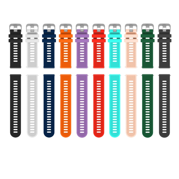20mm Silicone Twill Watch Band, For Garmin Vivoactive3 Music, For Garmin Forerunner 245, For Garmin Forerunner 245 Music, For Garmin Forerunner 645