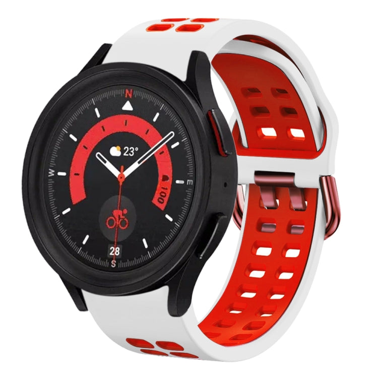 20mm Breathable Two-Color Silicone Watch Band, For Samsung Galaxy Watch 5  40mm, For Samsung Galaxy Watch 5  44mm