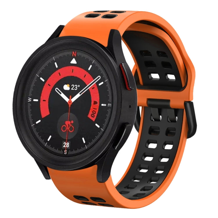 20mm Breathable Two-Color Silicone Watch Band, For Samsung Galaxy Watch 5  40mm, For Samsung Galaxy Watch 5  44mm