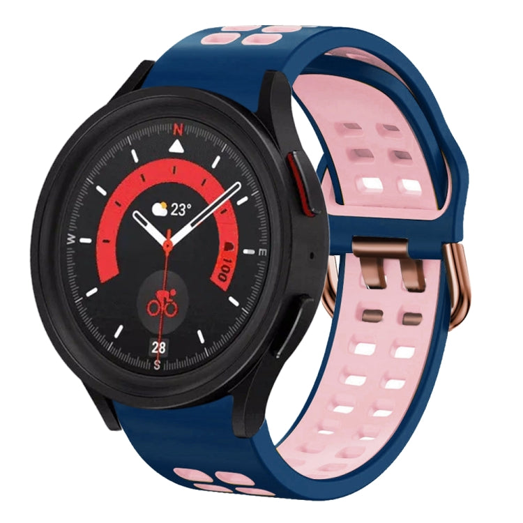 20mm Breathable Two-Color Silicone Watch Band, For Samsung Galaxy Watch 5  40mm, For Samsung Galaxy Watch 5  44mm