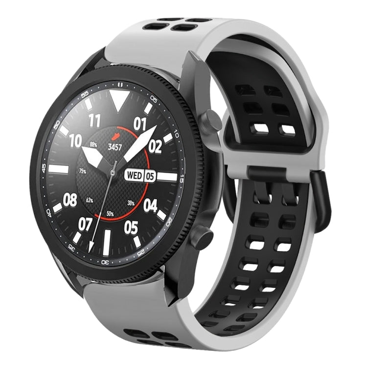 20mm Breathable Two-Color Silicone Watch Band, For Samsung Galaxy Watch 5 Pro  45mm, For Samsung Galaxy Watch 4 40mm