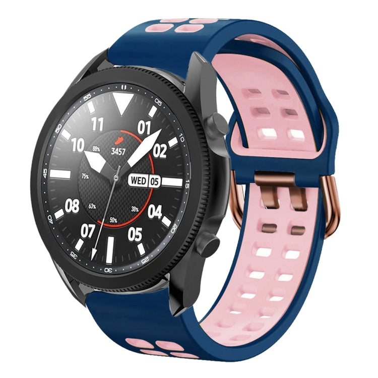 20mm Breathable Two-Color Silicone Watch Band, For Samsung Galaxy Watch 5 Pro  45mm, For Samsung Galaxy Watch 4 40mm