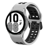 20mm Breathable Two-Color Silicone Watch Band, For Samsung Galaxy Watch 5 Pro  45mm, For Samsung Galaxy Watch 4 40mm
