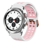 20mm Breathable Two-Color Silicone Watch Band, For Samsung Galaxy Watch 4 Classic 42mm, For Galaxy Watch Active 2